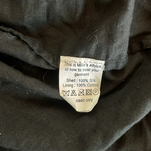 Milla Black Silk Bat Asymmetrical Blouse Size 12 - Picture 12 of 12